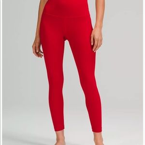 Red Lululemon 25 inch Align Leggings